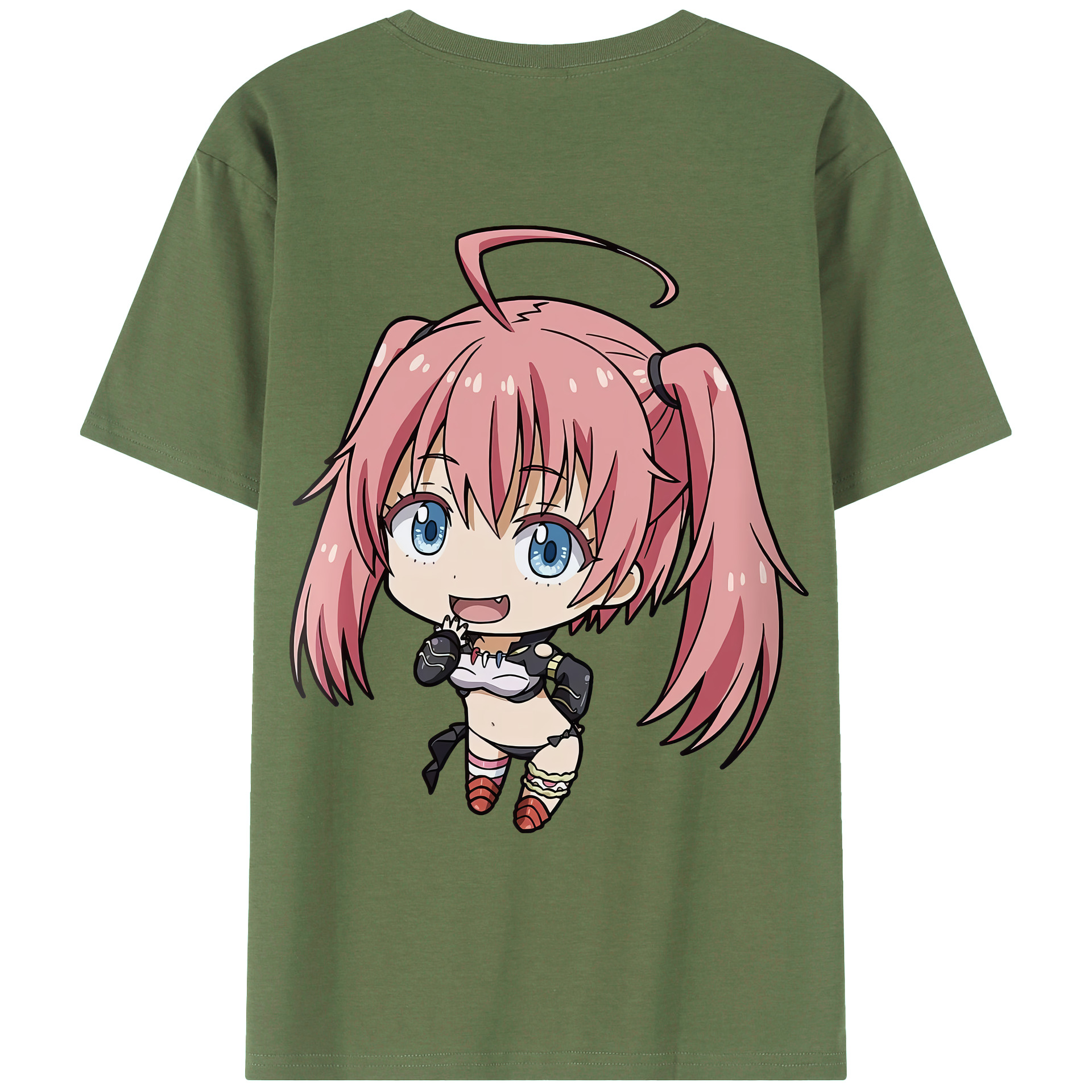（画像用） 転スラ Regarding Reincarnated to Slime 綿100％ メンズ半袖Tシャツ（バックプリント） 通気性